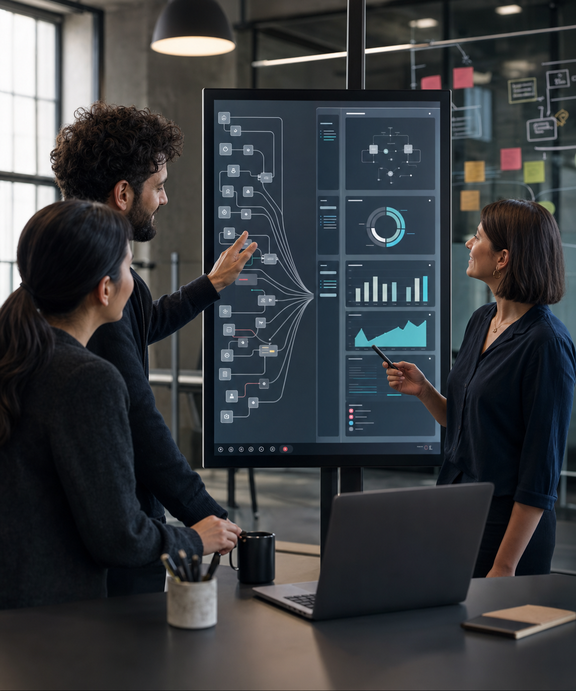 Product and operations team simplifying complex workflows with intuitive software